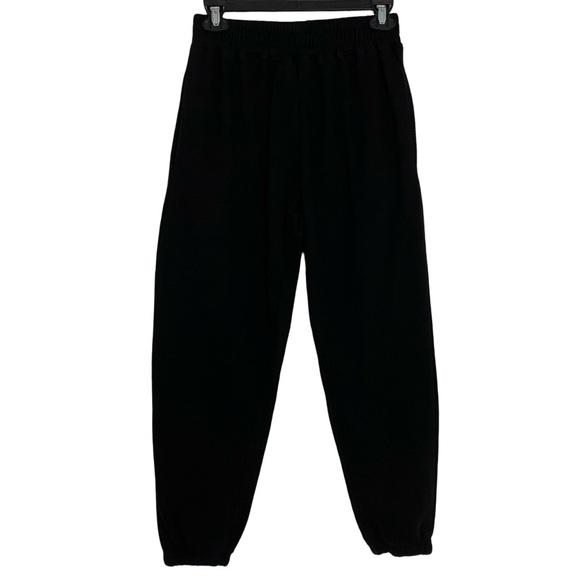 Missguided Black Sweatpants Womens Size Medium 8 Petite High Rise Pockets Basic - Picture 1 of 8
